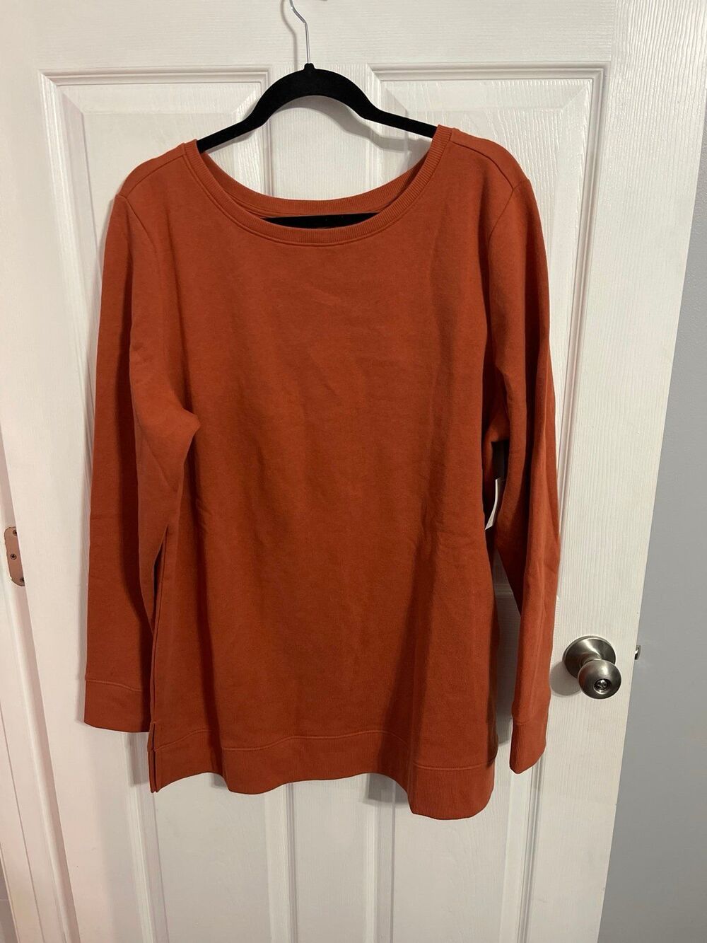 Amazon Essentials Fleece Tunic Sweatshirt Size XL Rust New With Tag